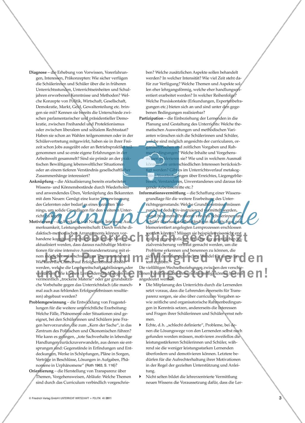Einen Anfang wagen - Unterrichtseinstiege in der ökonomischen und politischen Bildung Preview 2