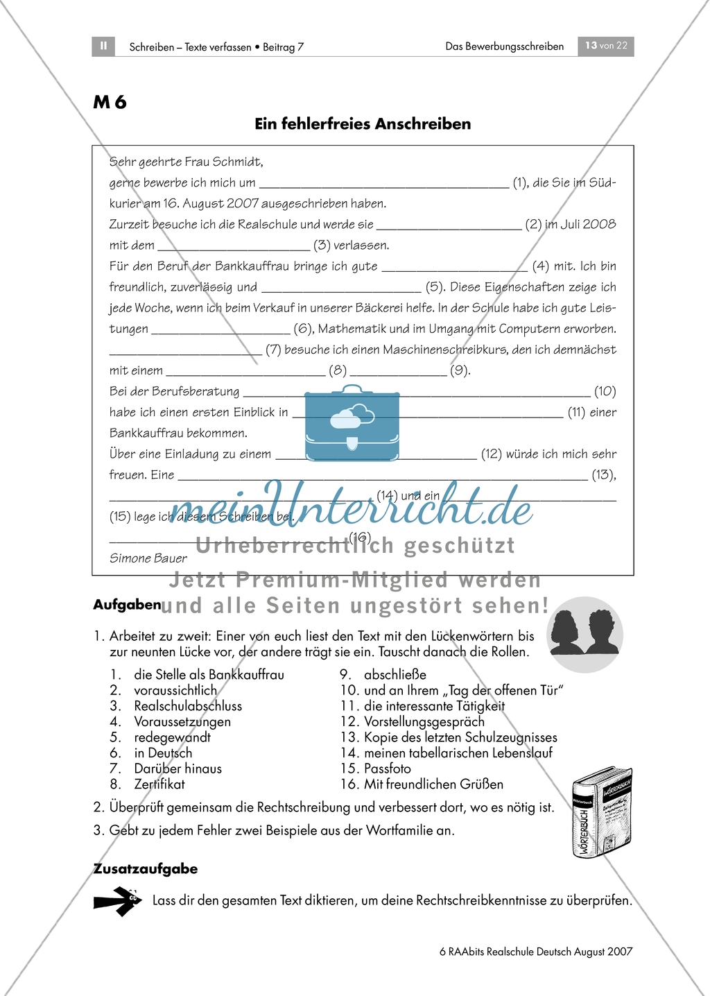 Die schriftliche Bewerbung: Anschreiben richtig formulieren Preview 1