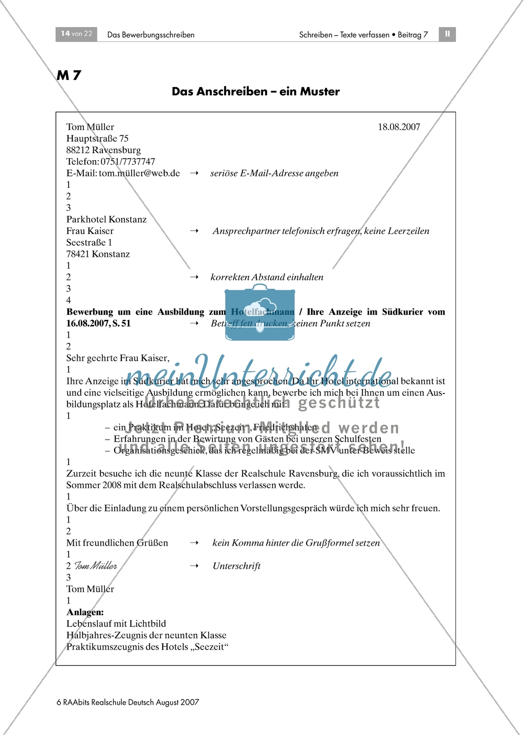 Die schriftliche Bewerbung: Anschreiben richtig formulieren Preview 2