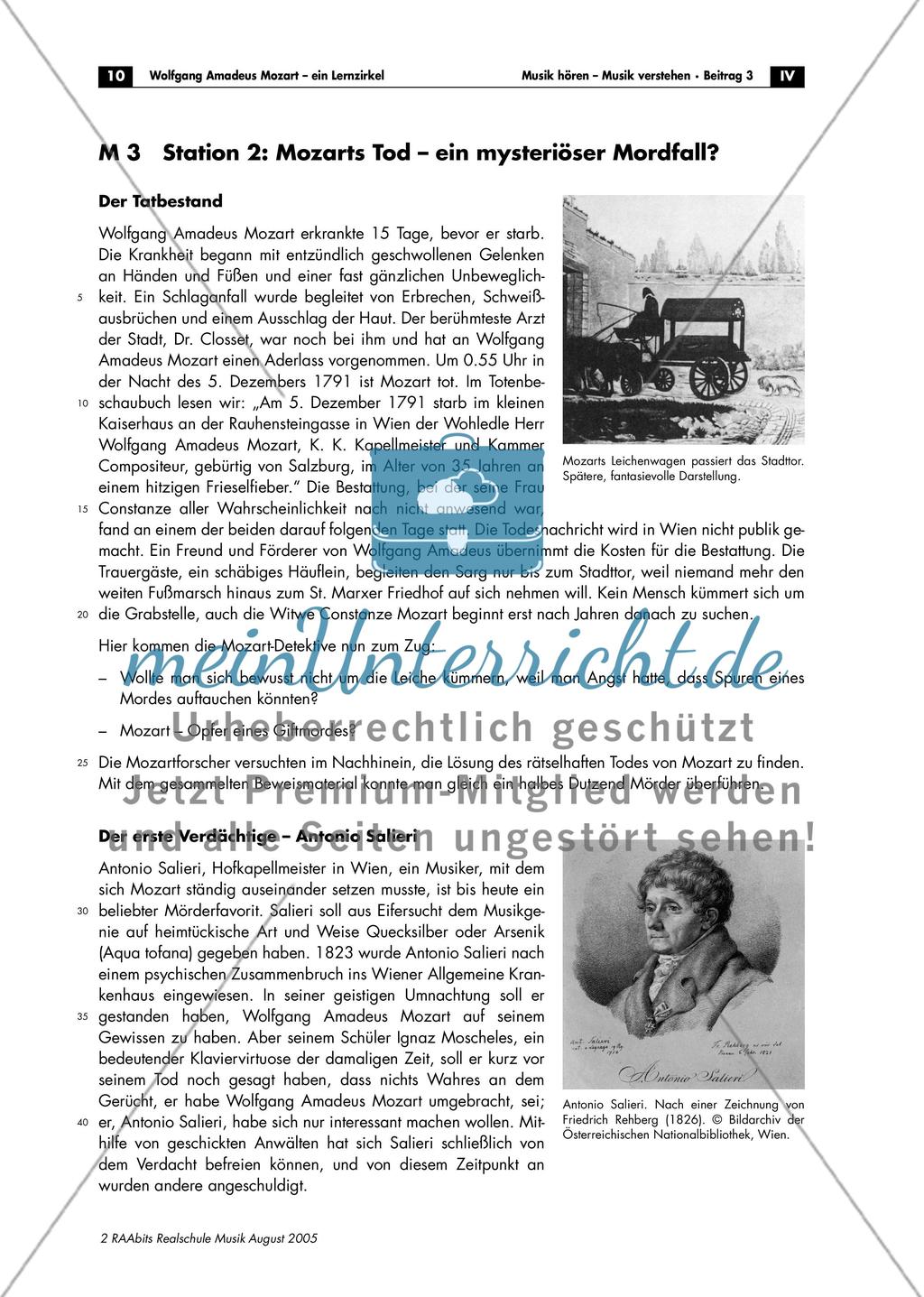 Wolfgang Amadeus Mozart – ein Lernzirkel Preview 10