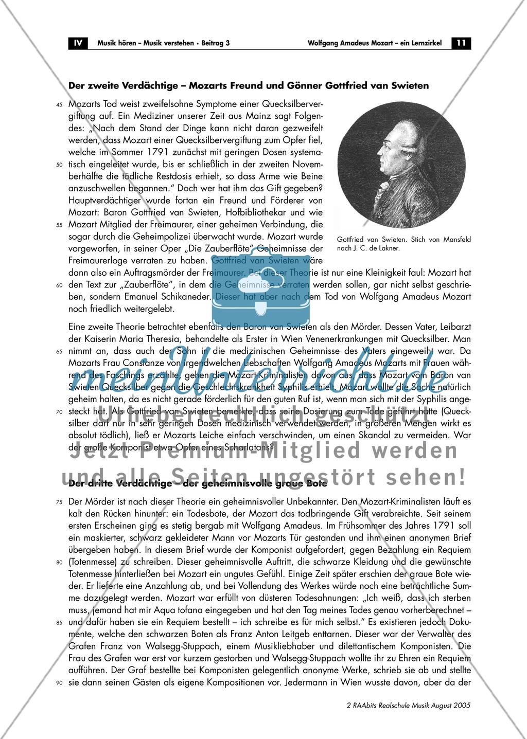 Wolfgang Amadeus Mozart – ein Lernzirkel Preview 11