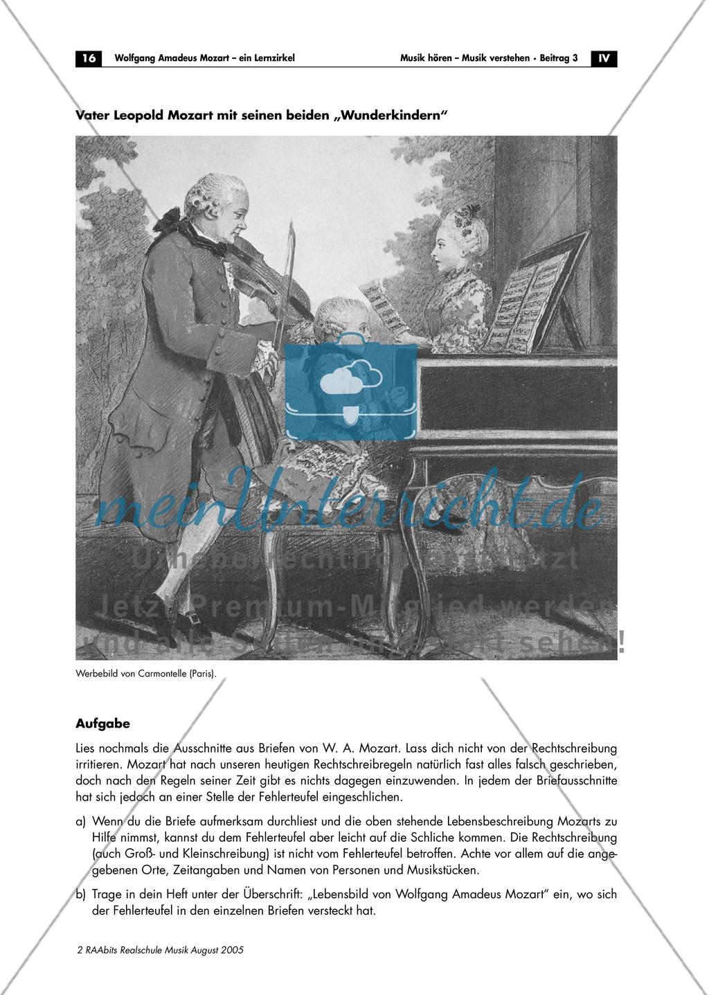 Wolfgang Amadeus Mozart – ein Lernzirkel Preview 16