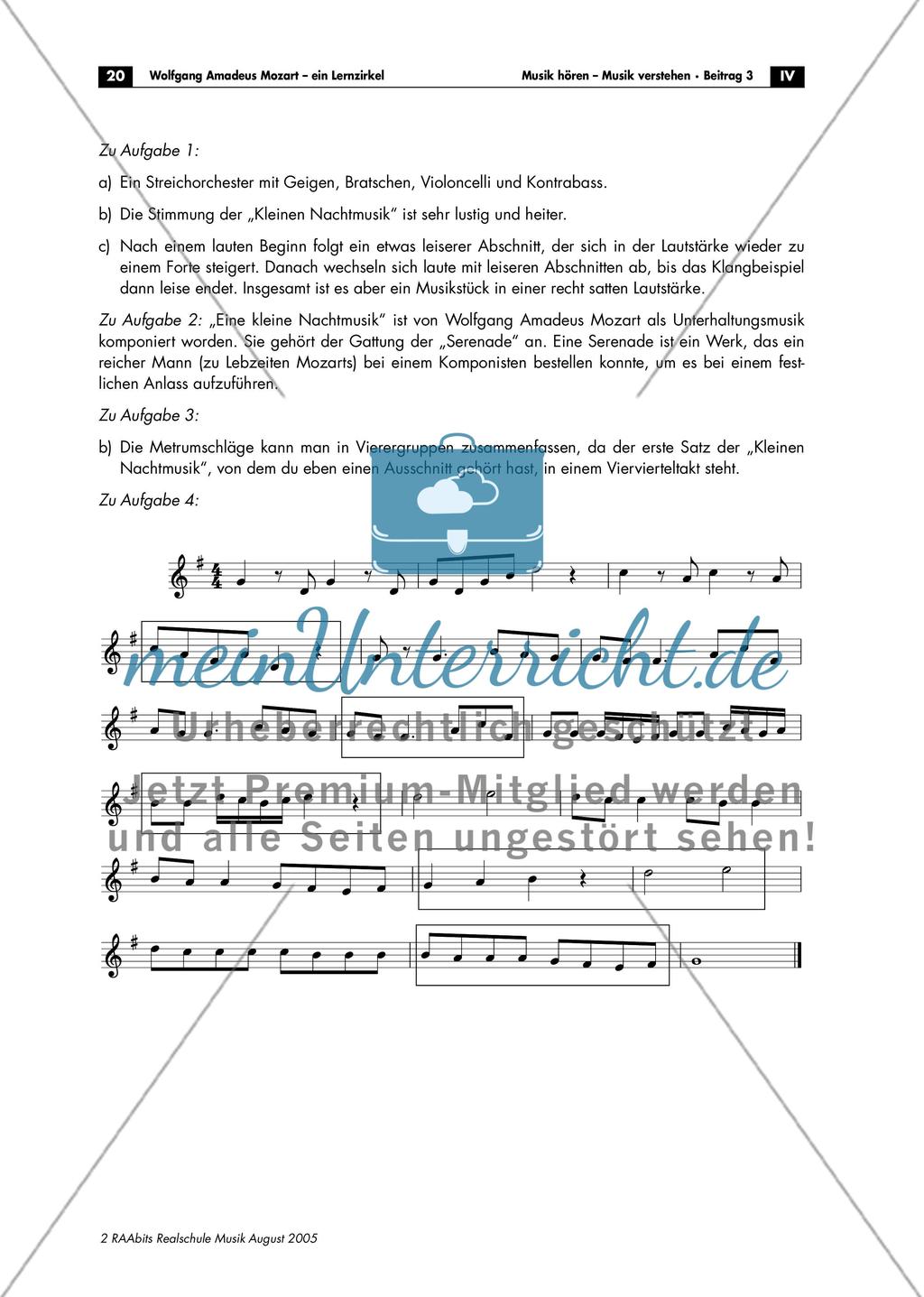 Wolfgang Amadeus Mozart – ein Lernzirkel Preview 20