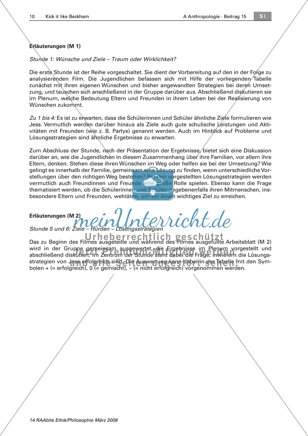 Wünsche und Ziele - Traum oder Wirklichkeit: Arbeitsmaterial mit Erläuterungen Preview 2