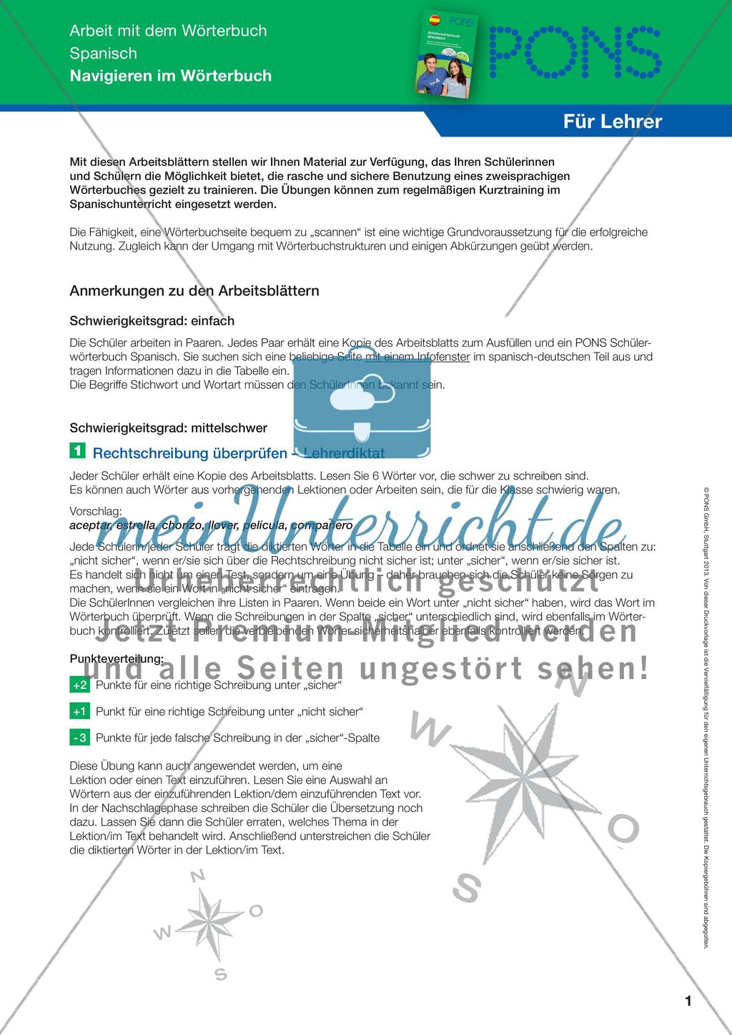 Navigieren im Wörterbuch Preview 1
