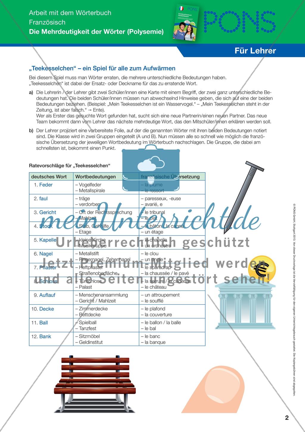 Mehrdeutigkeit der Wörter Preview 2