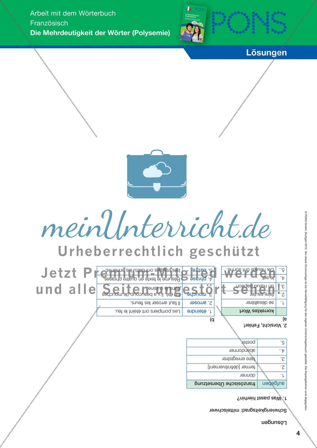 Mehrdeutigkeit der Wörter Preview 4