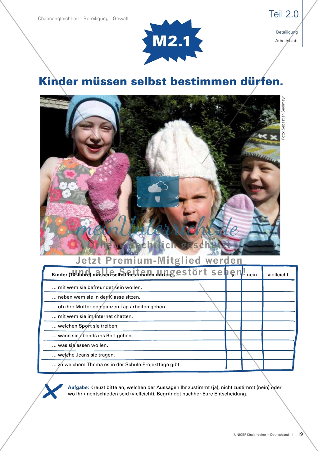 Kinderrechte: Beteiligung. Arbeitsmaterial mit Erläuterungen Preview 6