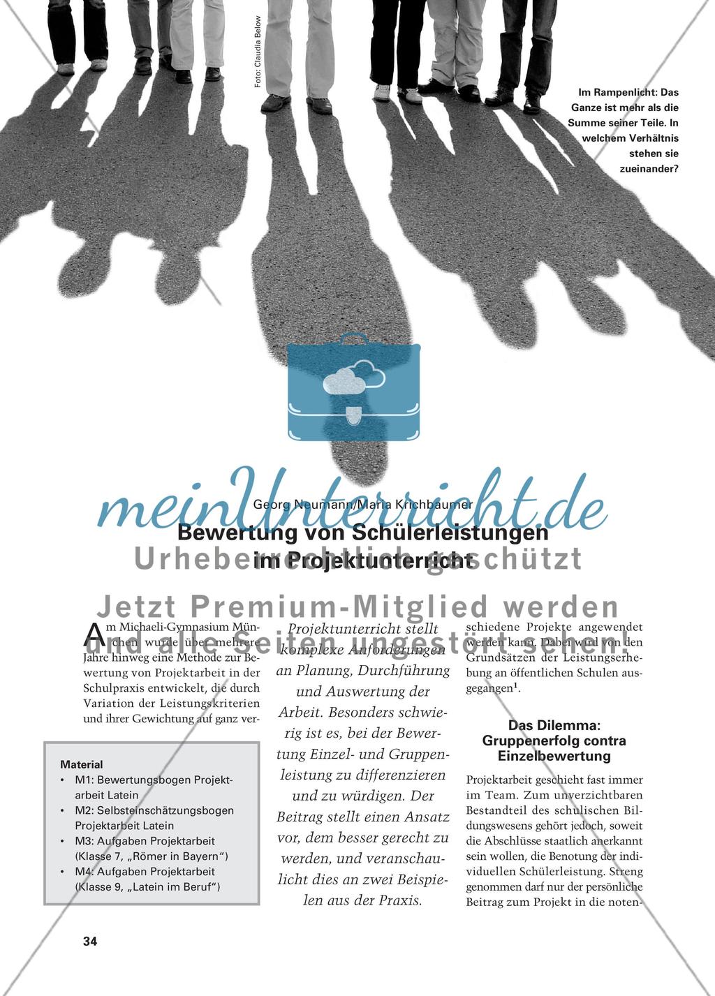 Bewertung von Schülerleistungen im Projektunterricht Preview 1