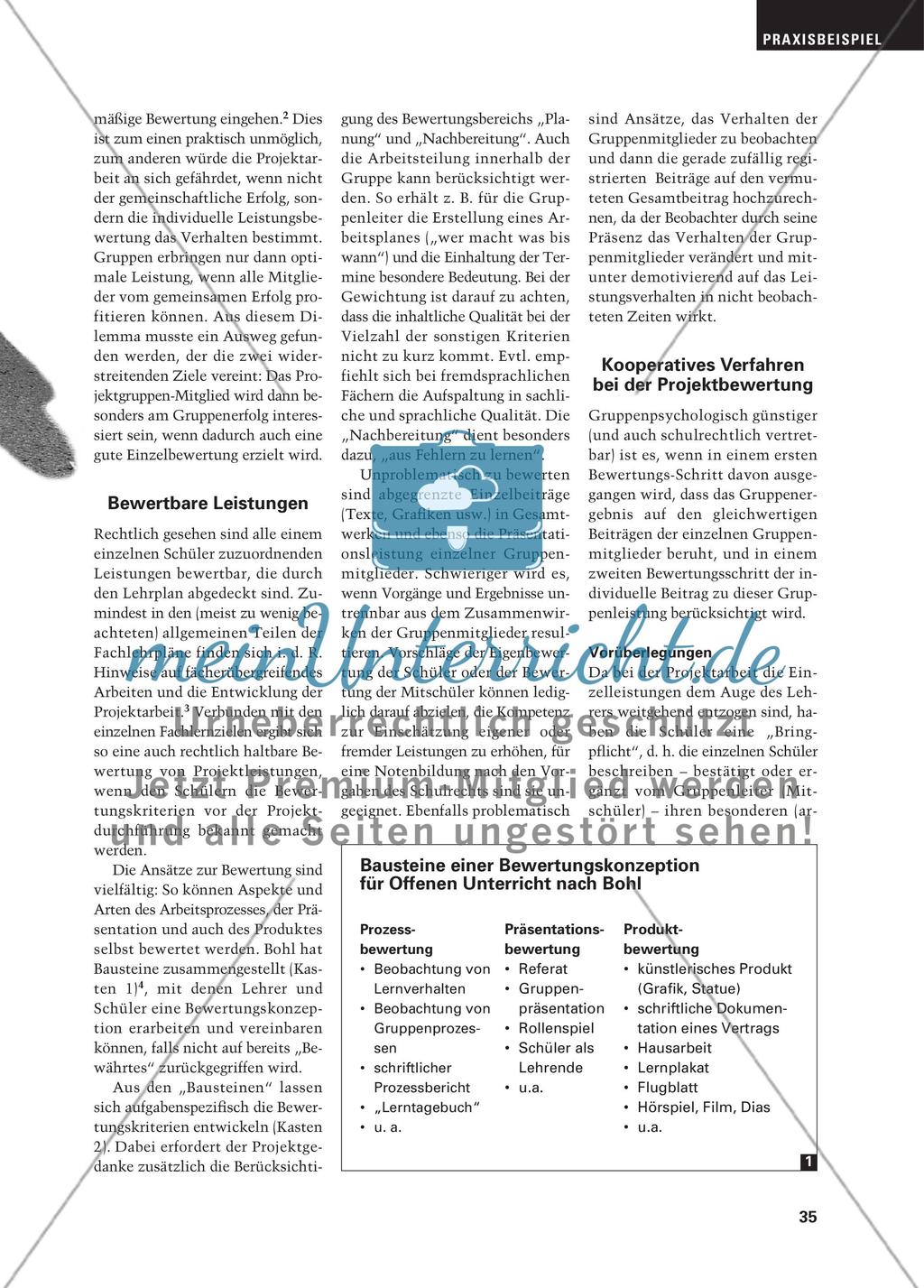 Bewertung von Schülerleistungen im Projektunterricht Preview 2