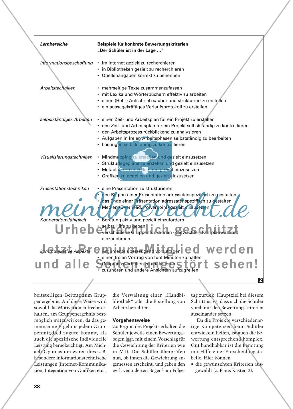 Bewertung von Schülerleistungen im Projektunterricht Preview 5