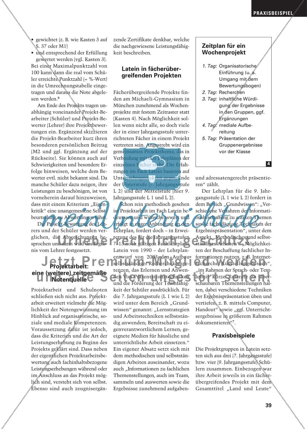 Bewertung von Schülerleistungen im Projektunterricht Preview 6