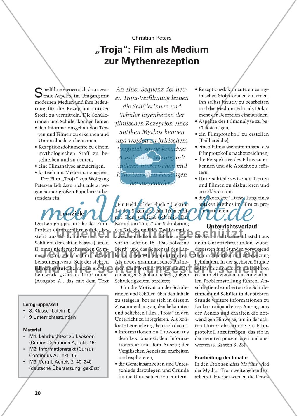 „Troja“: Film als Medium zur Mythenrezeption Preview 1