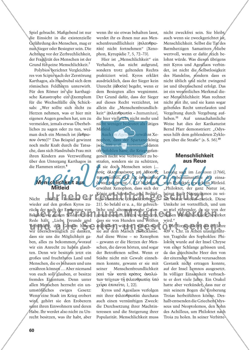 Was ist der Grund für Menschlichkeit? - Antworten bei Homer, Herodot, Xenophon und Sophokles Preview 5