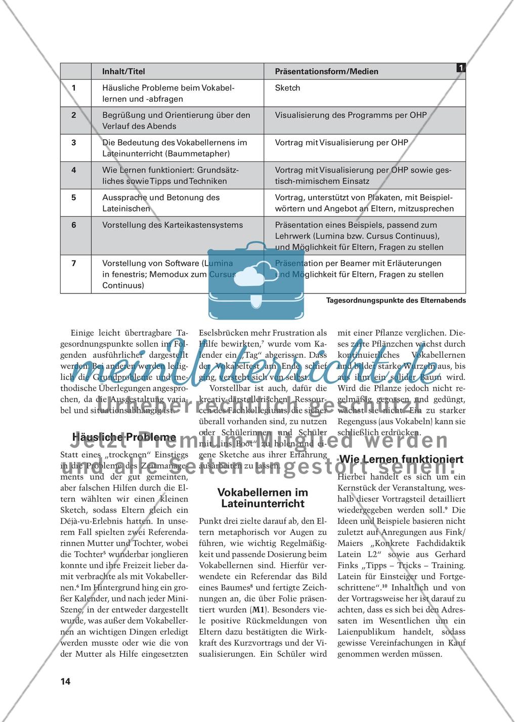 Ein Elternabend zum Thema Vokabellernen Preview 3