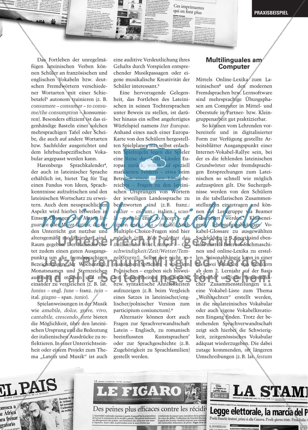 Mutter Lateins Töchter - Multilinguale Wortschatzarbeit Preview 2