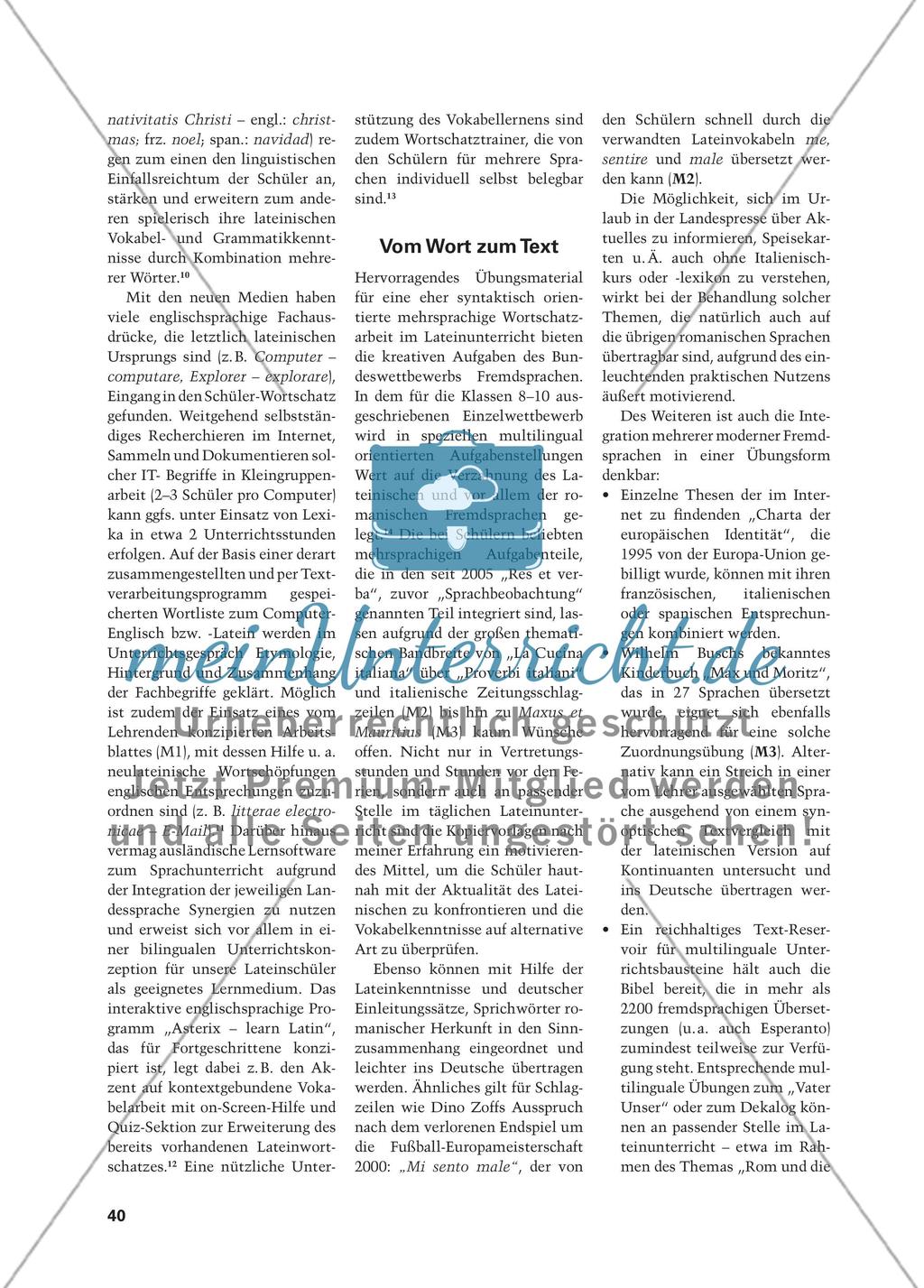 Mutter Lateins Töchter - Multilinguale Wortschatzarbeit Preview 3