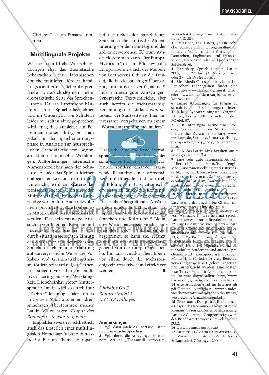 Mutter Lateins Töchter - Multilinguale Wortschatzarbeit Preview 4