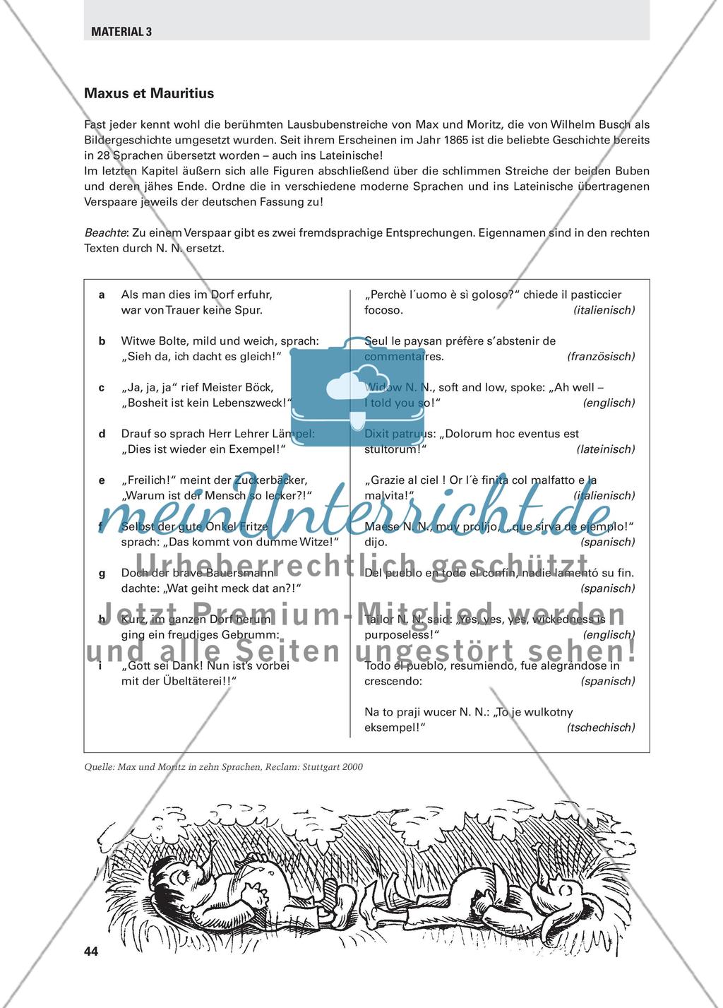 Mutter Lateins Töchter - Multilinguale Wortschatzarbeit Preview 7