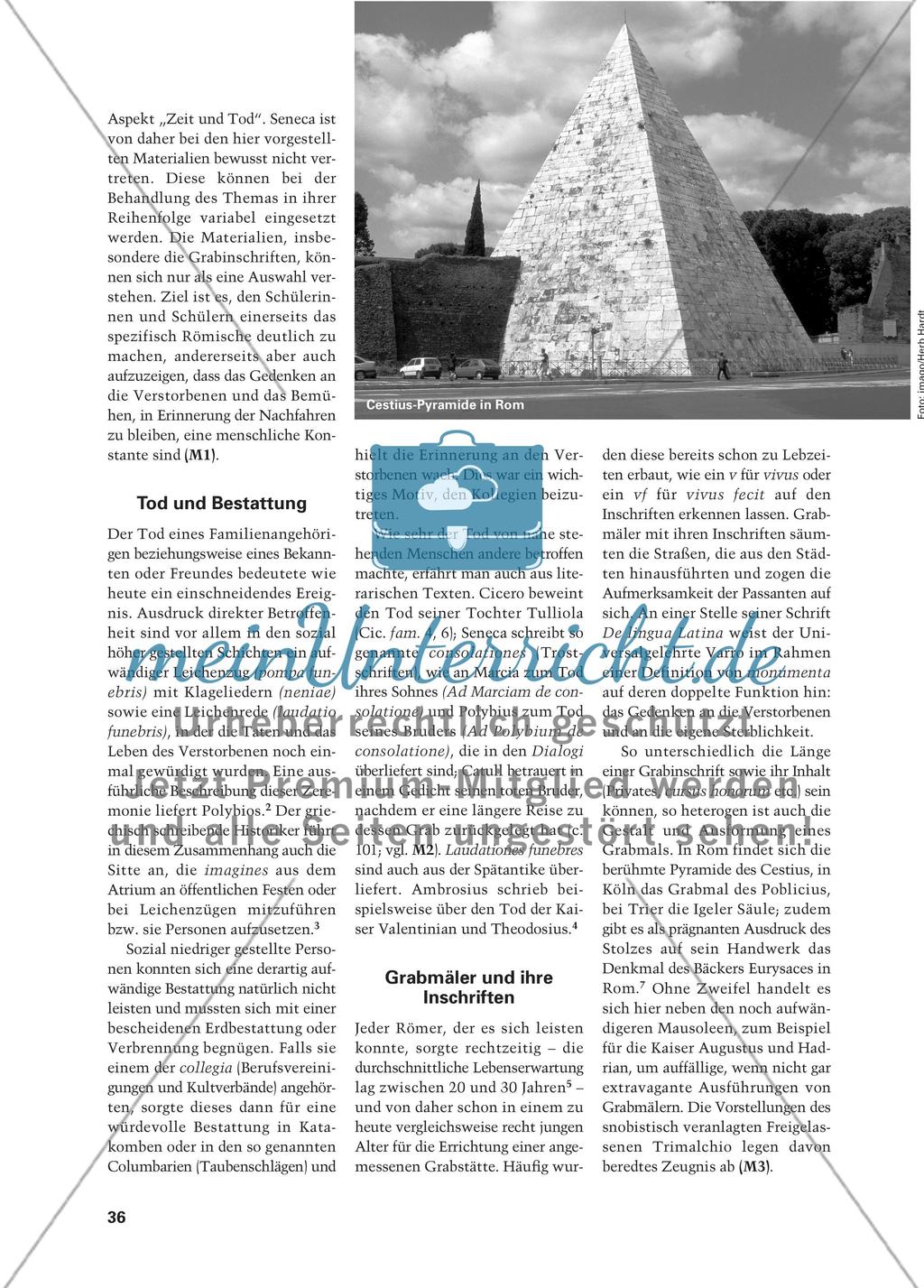 Begrenzte Lebenszeit und Ewigkeit – Mors und memoria bei den Römern Preview 2
