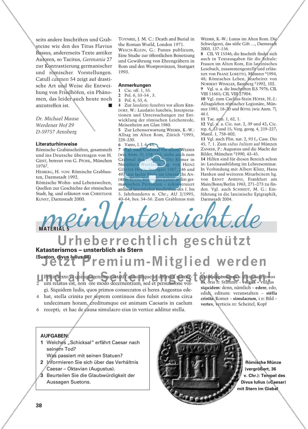 Begrenzte Lebenszeit und Ewigkeit – Mors und memoria bei den Römern Preview 4
