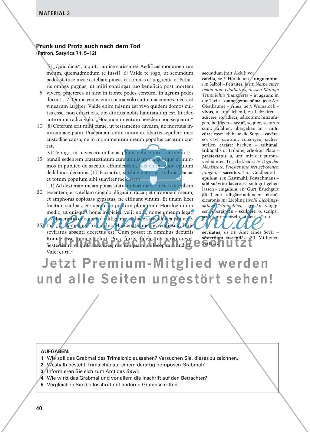 Begrenzte Lebenszeit und Ewigkeit – Mors und memoria bei den Römern Preview 6