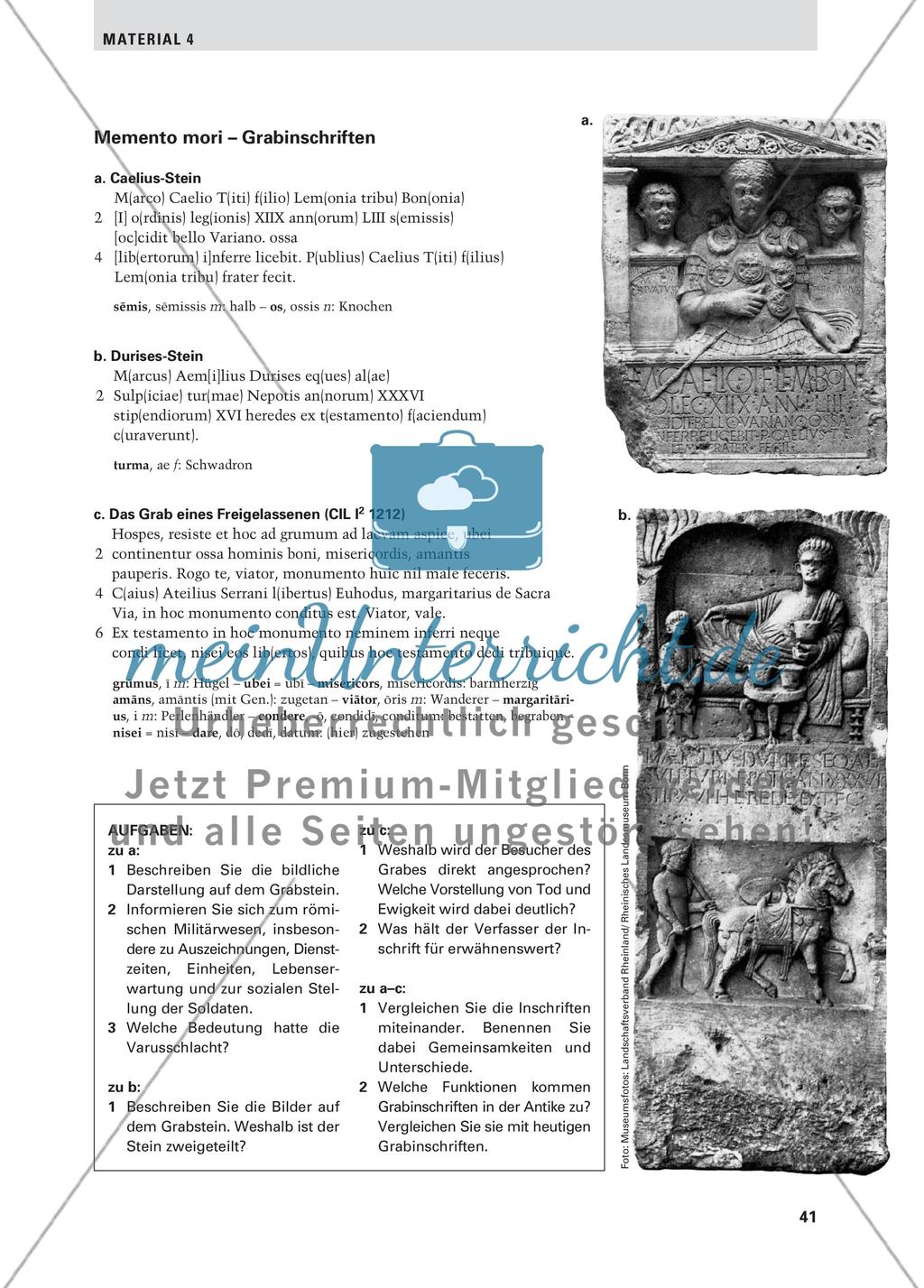 Begrenzte Lebenszeit und Ewigkeit – Mors und memoria bei den Römern Preview 7