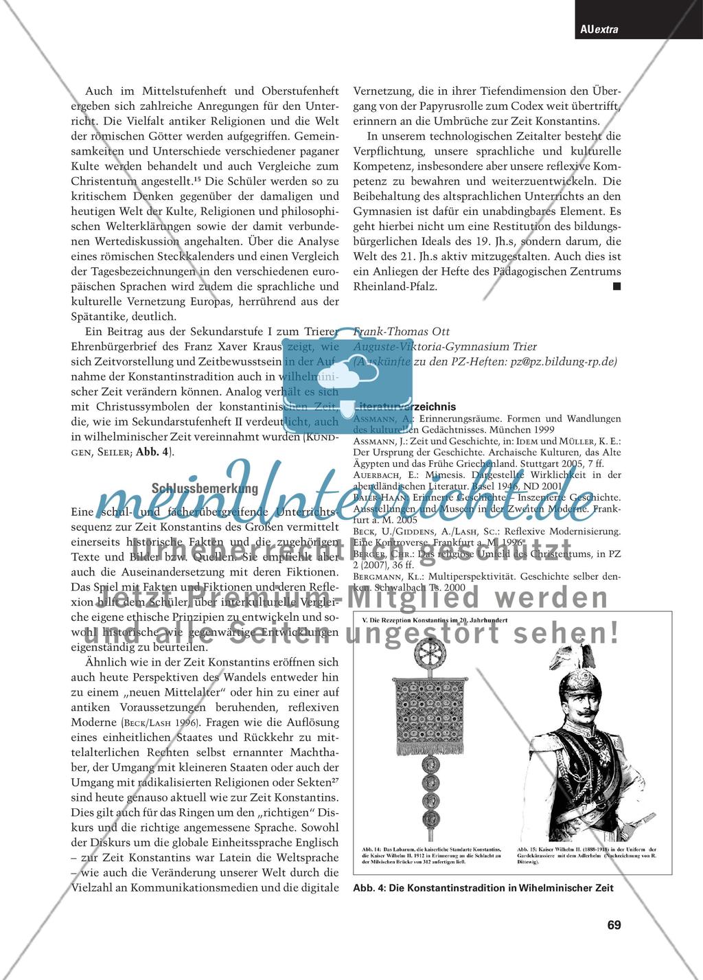 Fakten und Fiktionen - Eine Unterrichtssequenz des Pädagogischen Zentrums Rheinland-Pfalz anlässlich der Konstantin-Ausstellung in Trier Preview 6