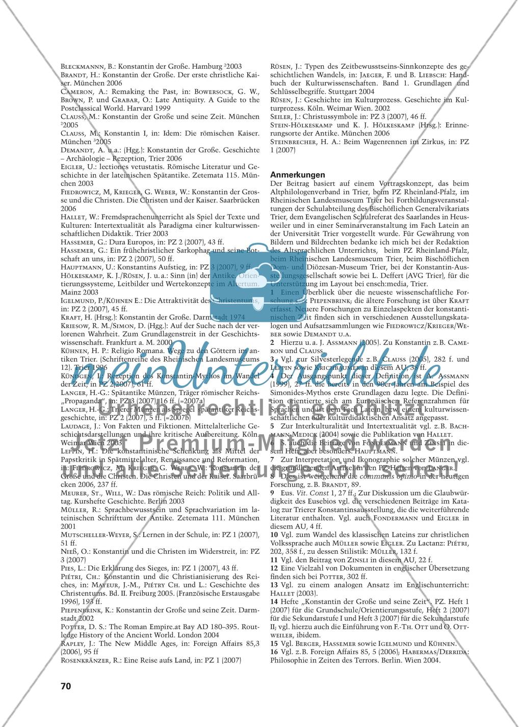 Fakten und Fiktionen - Eine Unterrichtssequenz des Pädagogischen Zentrums Rheinland-Pfalz anlässlich der Konstantin-Ausstellung in Trier Preview 7