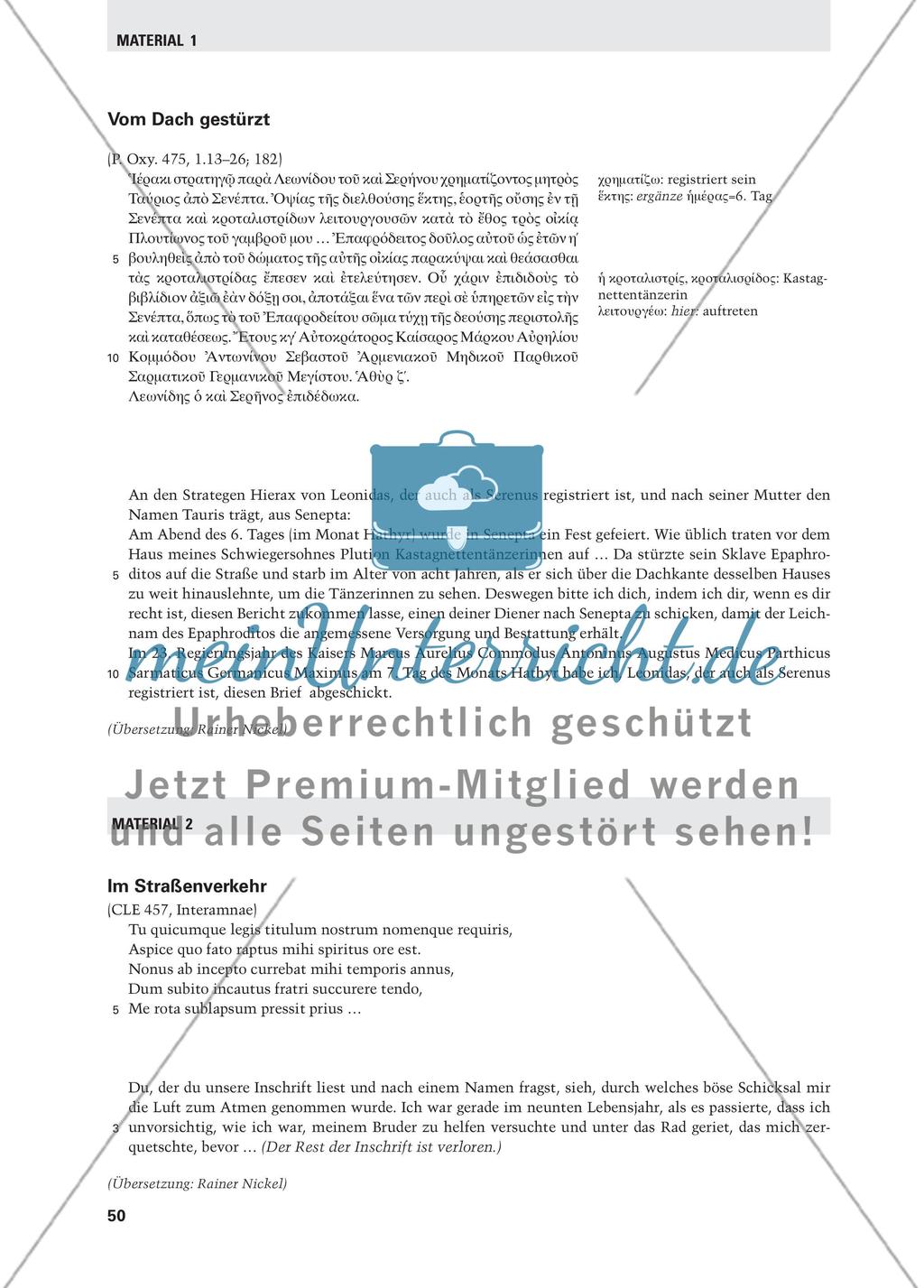 Funere mersi acerbo – Kinderunfälle in der römischen Antike - Eine kommentierte Quellensammlung Preview 5