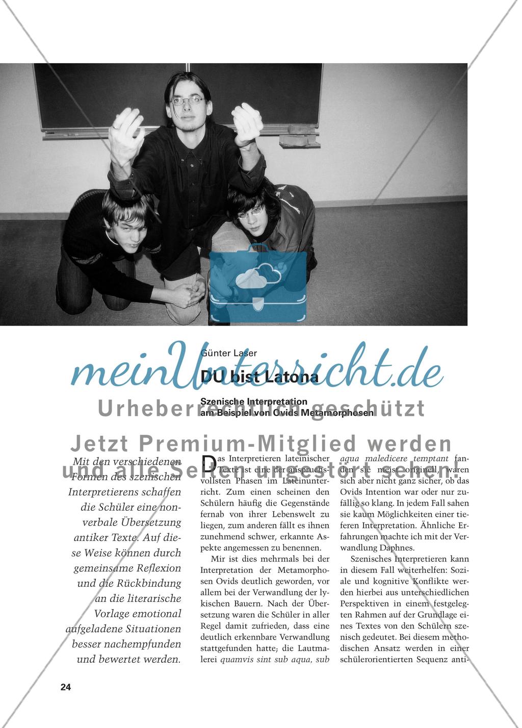 DU bist Latona - Szenische Interpretation am Beispiel von Ovids Metamorphosen Preview 1
