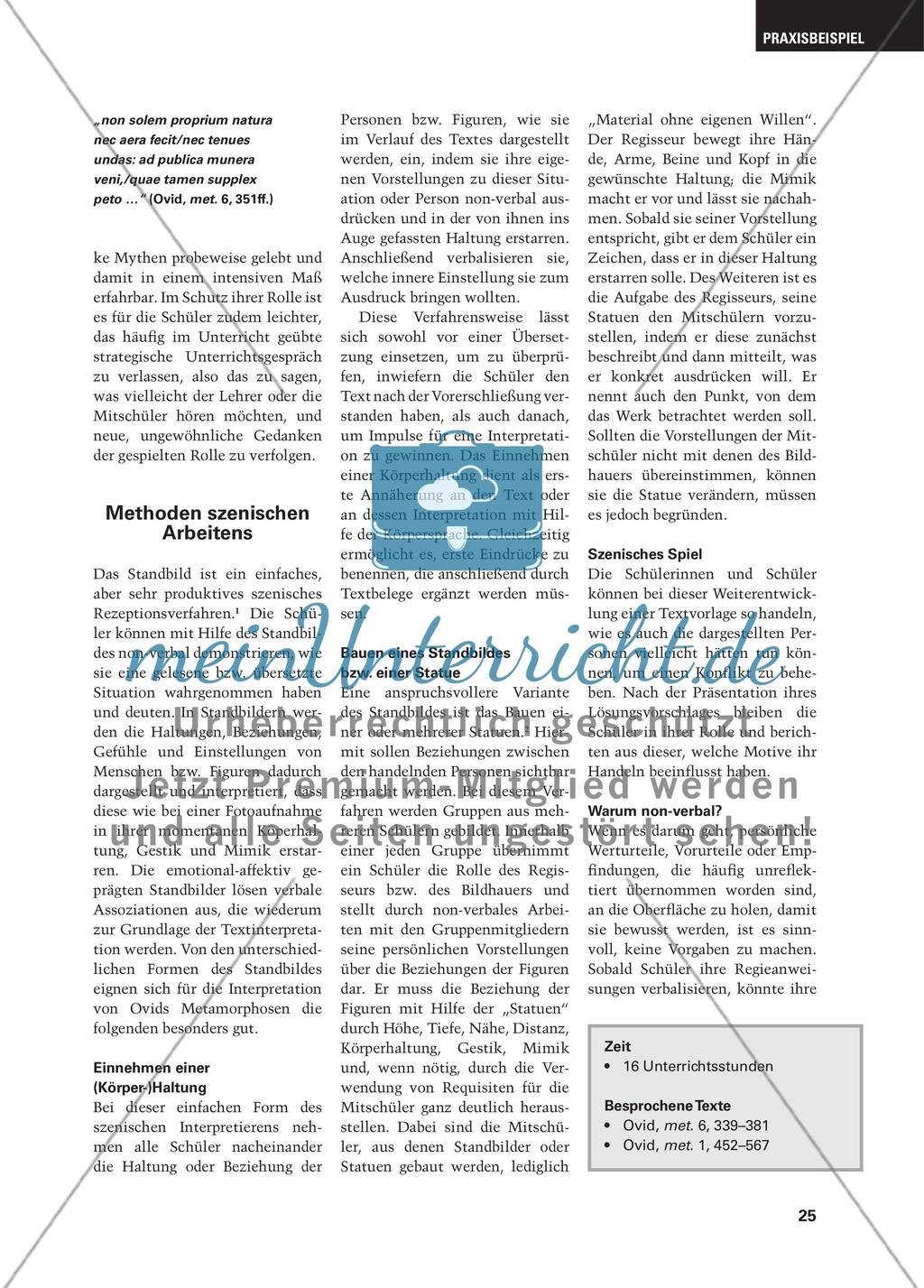 DU bist Latona - Szenische Interpretation am Beispiel von Ovids Metamorphosen Preview 2