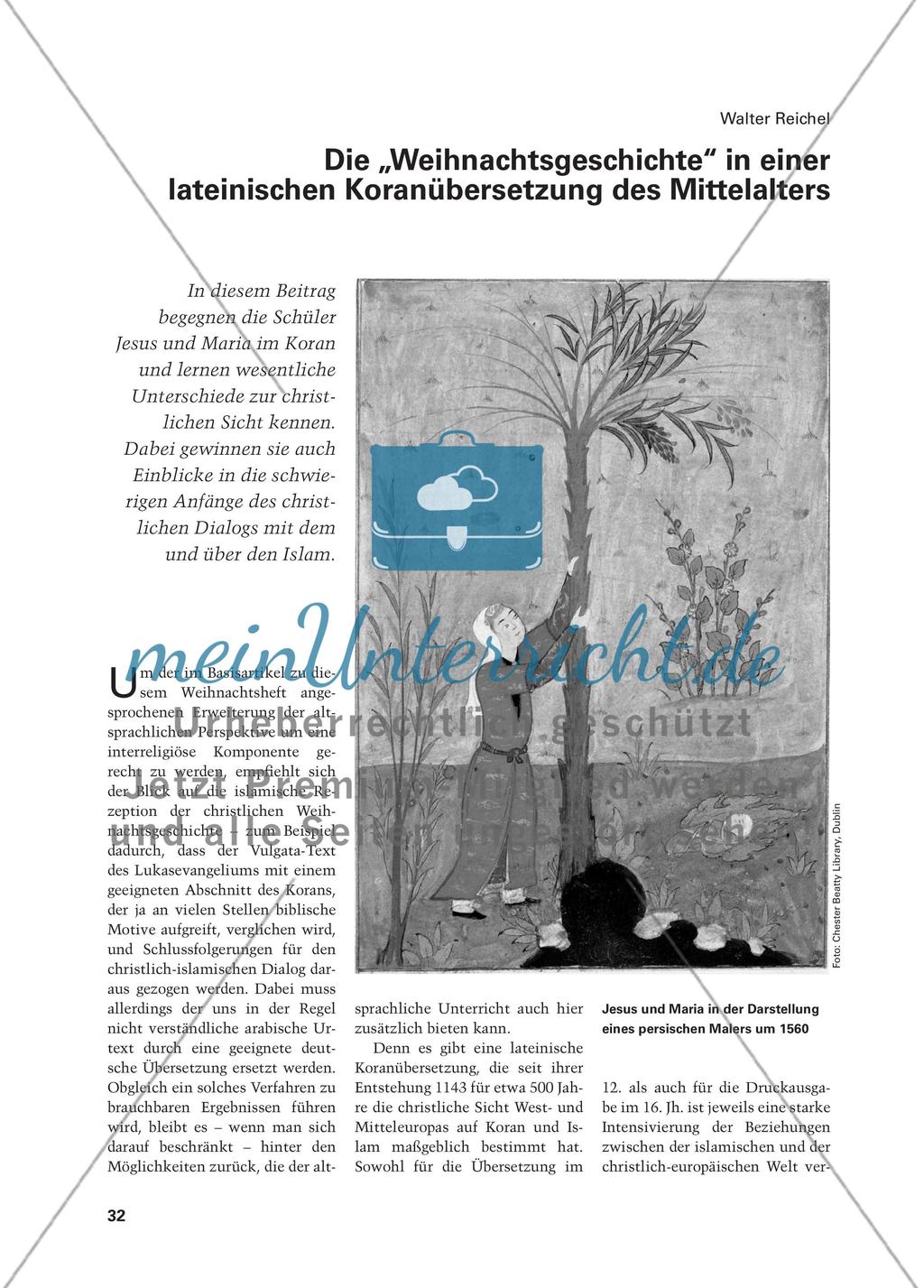 Die Weihnachtsgeschichte in einer lateinischen Koranübersetzung des Mittelalters Preview 1
