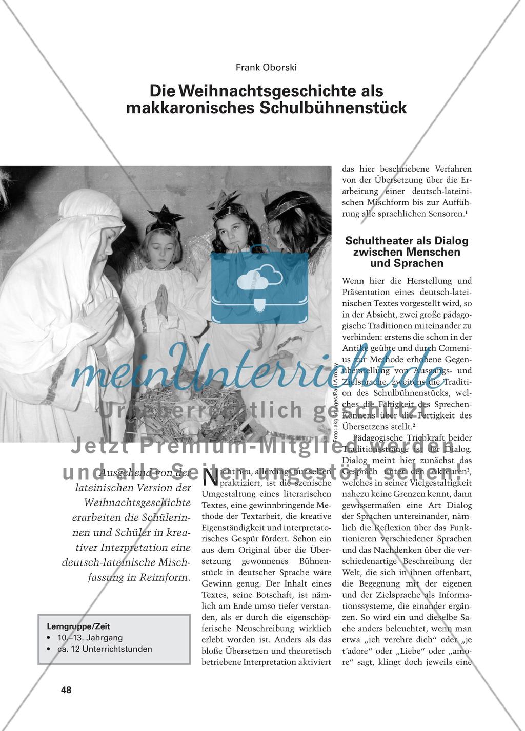 Die Weihnachtsgeschichte als makkaronisches Schulbühnenstück Preview 1