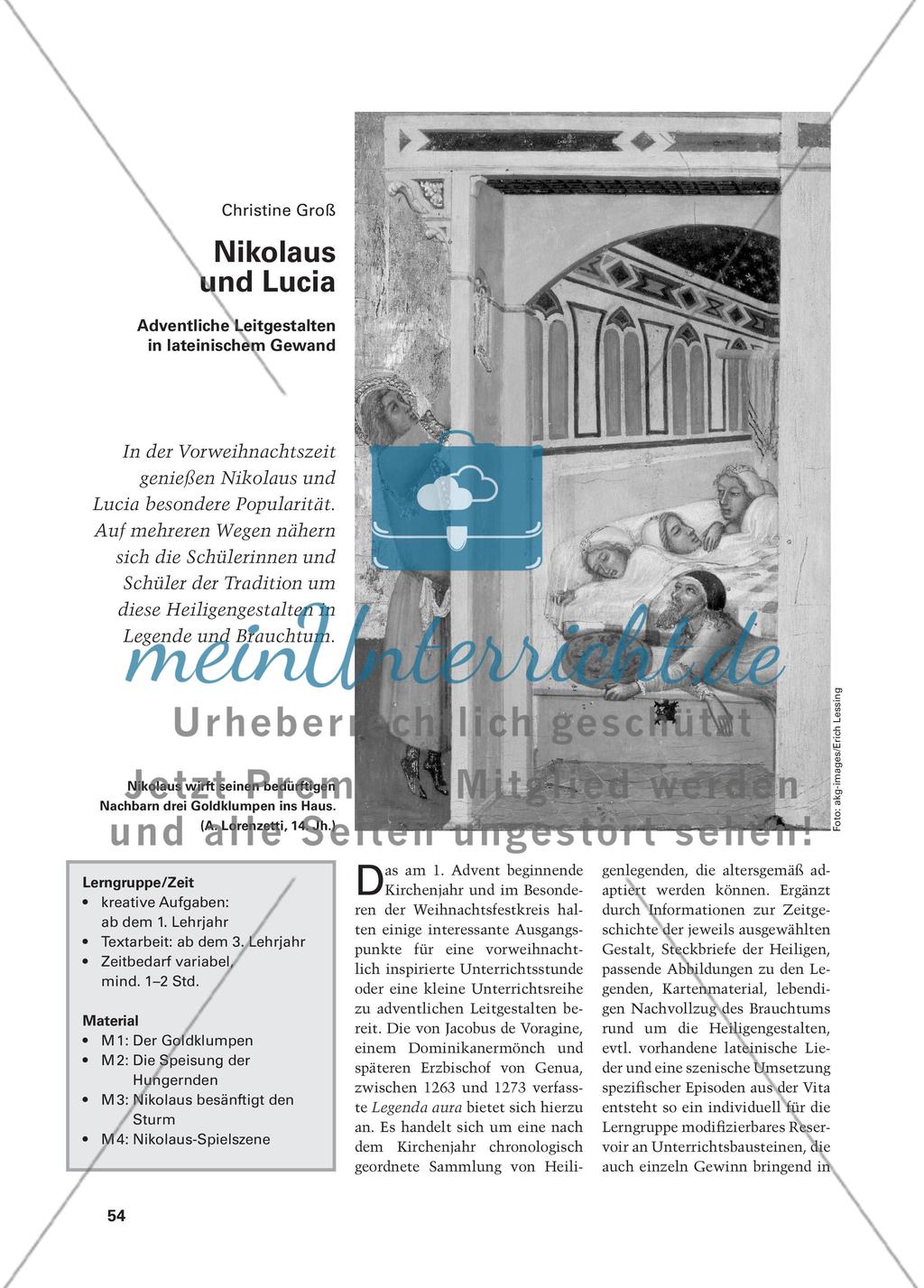 Nikolaus und Lucia - Adventliche Leitgestalten in lateinischem Gewand Preview 1