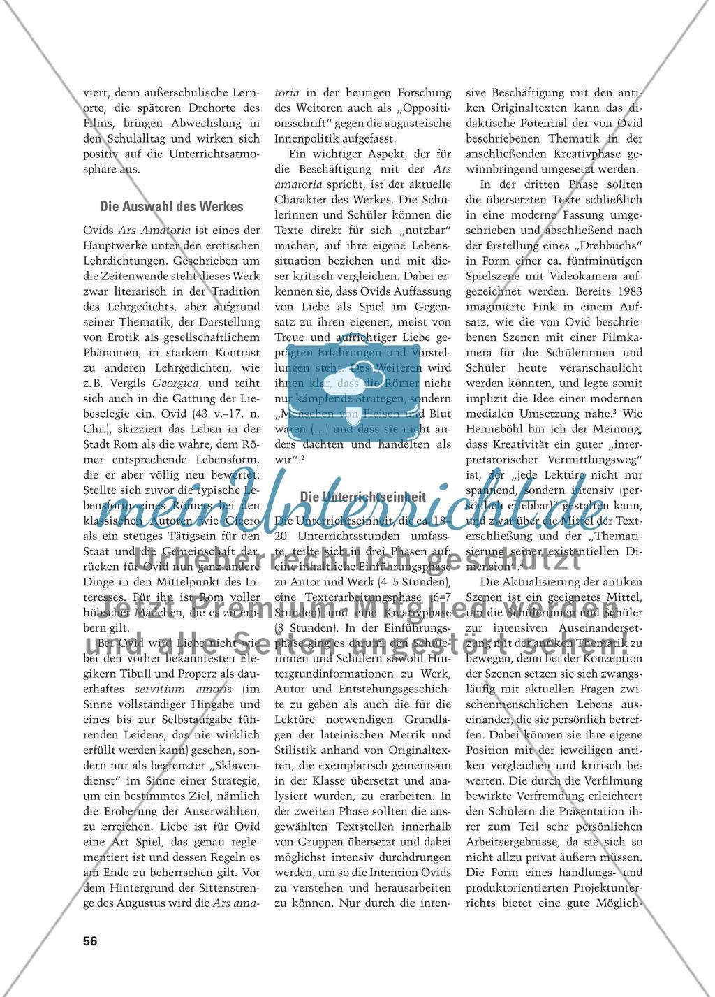 Ovids Ars amatoria heute - Moderne szenische Interpretation ausgewählter Textstellen auf DVD Preview 2