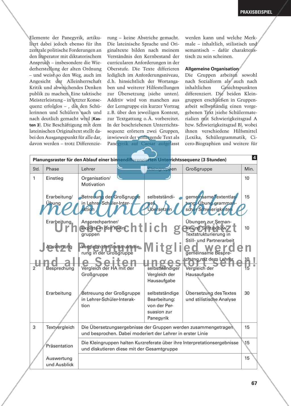 Integration durch Binnendifferenzierung - Eine Unterrichtssequenz aus Ciceros Pro Marcello Preview 3