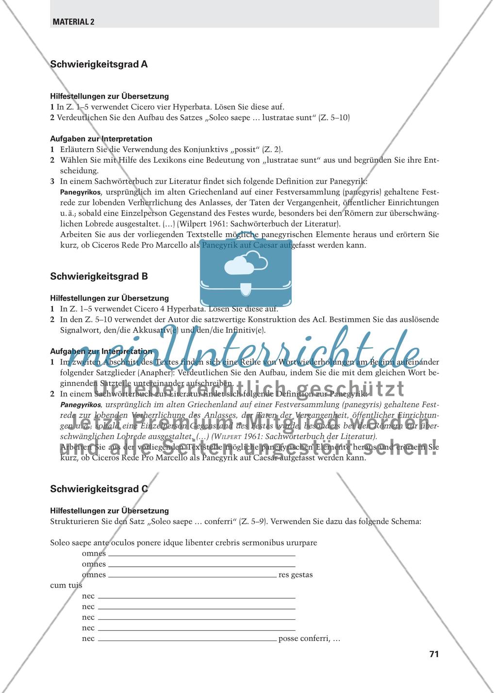 Integration durch Binnendifferenzierung - Eine Unterrichtssequenz aus Ciceros Pro Marcello Preview 7