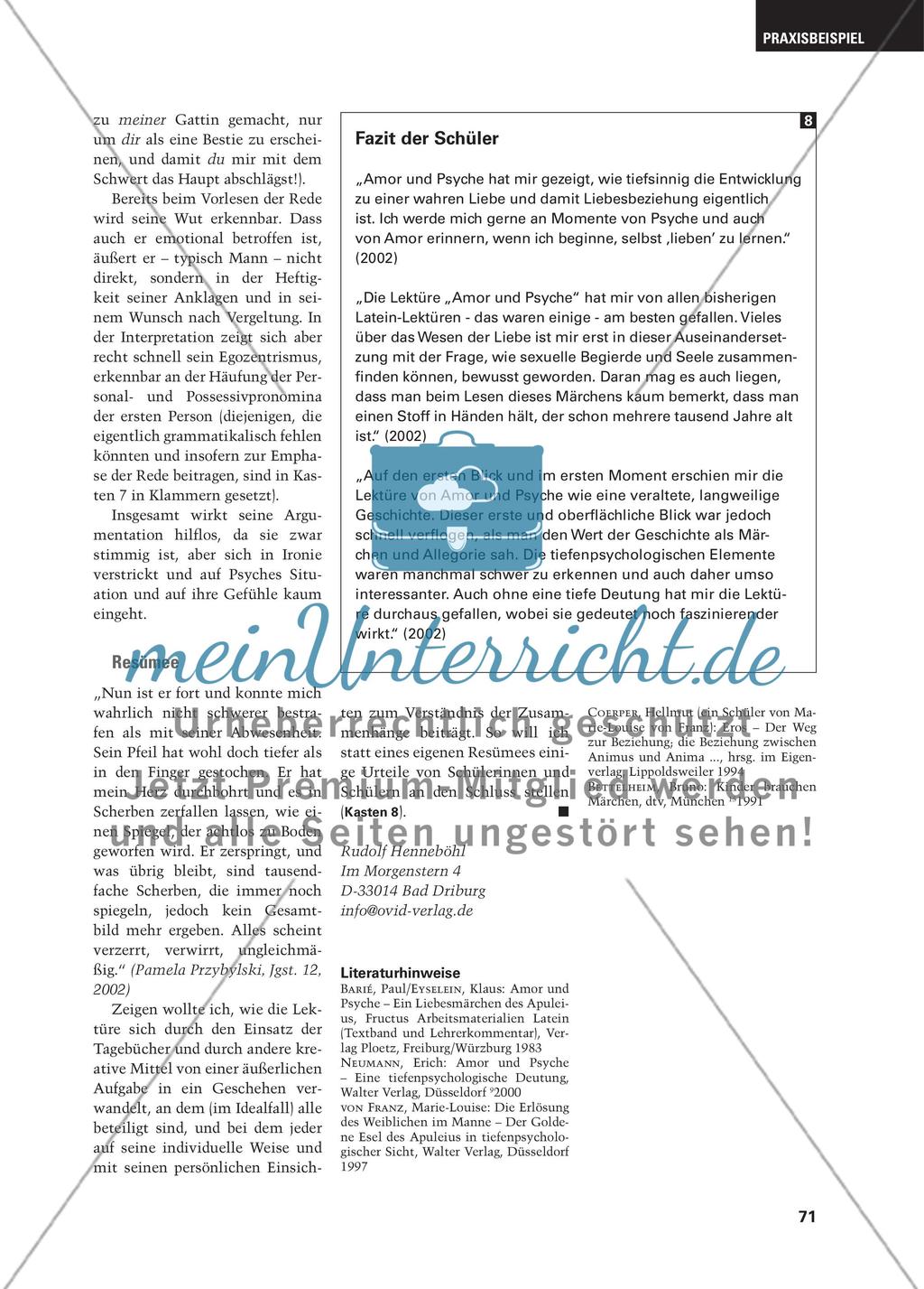 „The good, the bad and the ugly“ - Lektürebegleitende Tagebücher zu „Amor und Psyche“ Preview 12