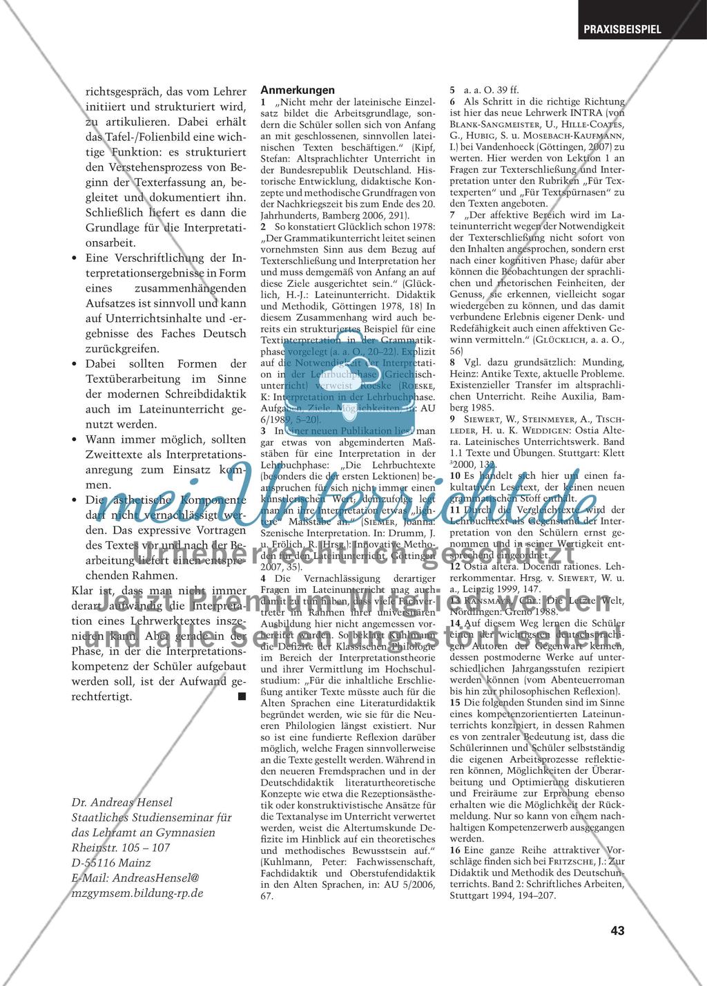 „Sonst ist der Text sehr interessant …“ - Der Aufbau von Interpretationskompetenz in der Lehrbuchphase Preview 6