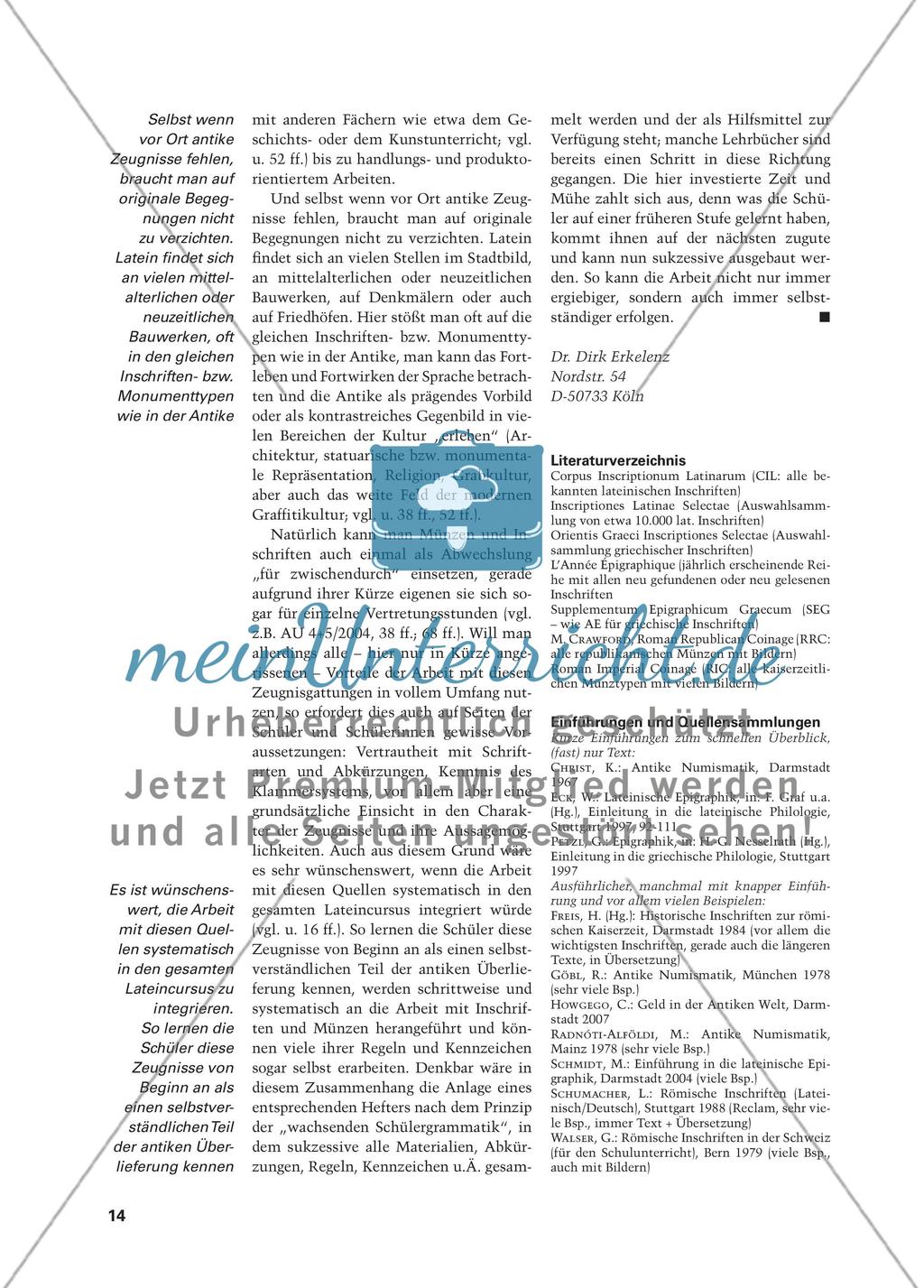 Münzen und Inschriften im Lateinunterricht Preview 11