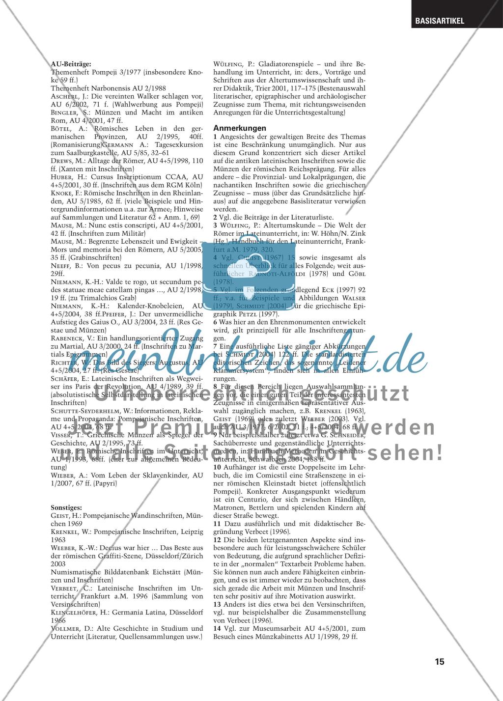 Münzen und Inschriften im Lateinunterricht Preview 12