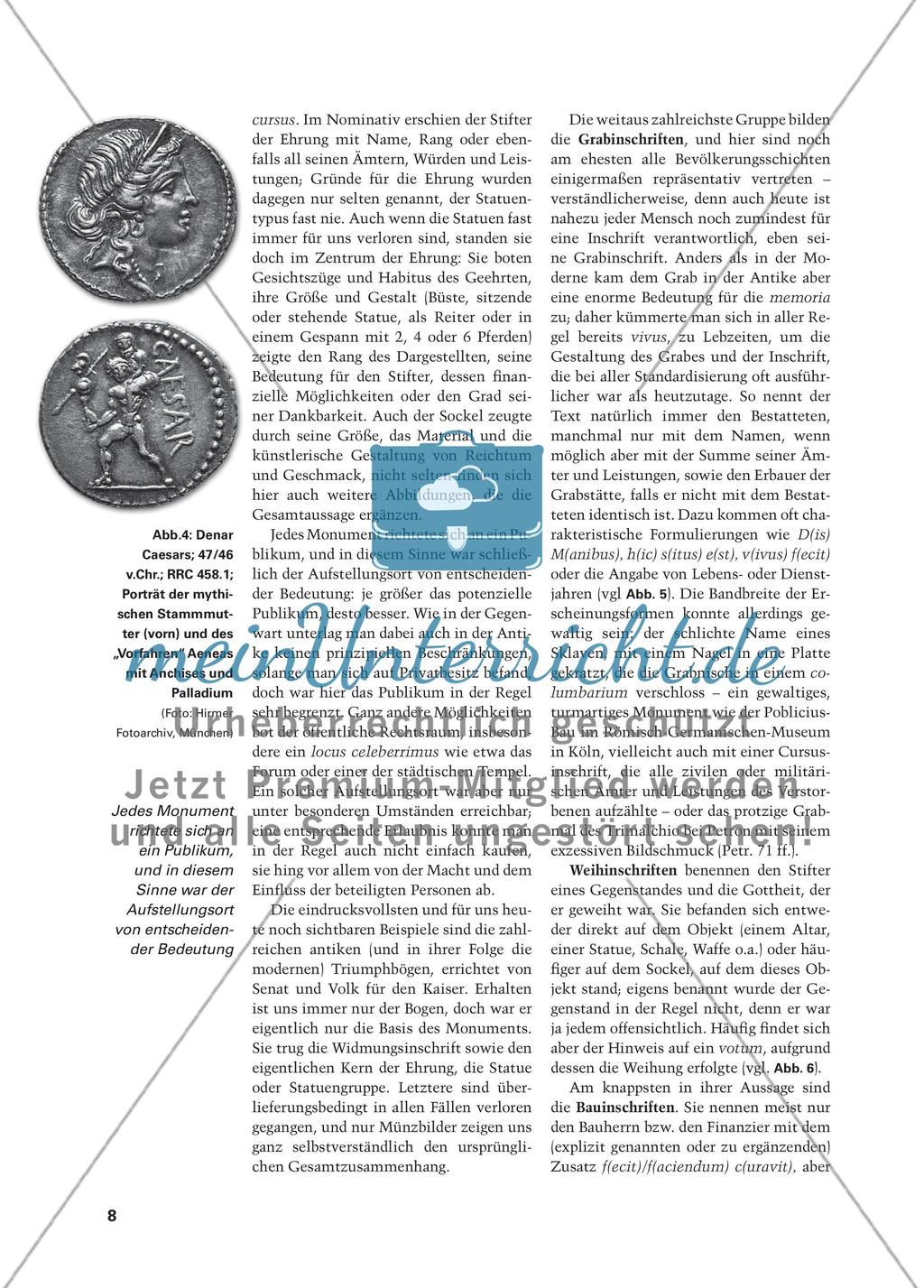 Münzen und Inschriften im Lateinunterricht Preview 5