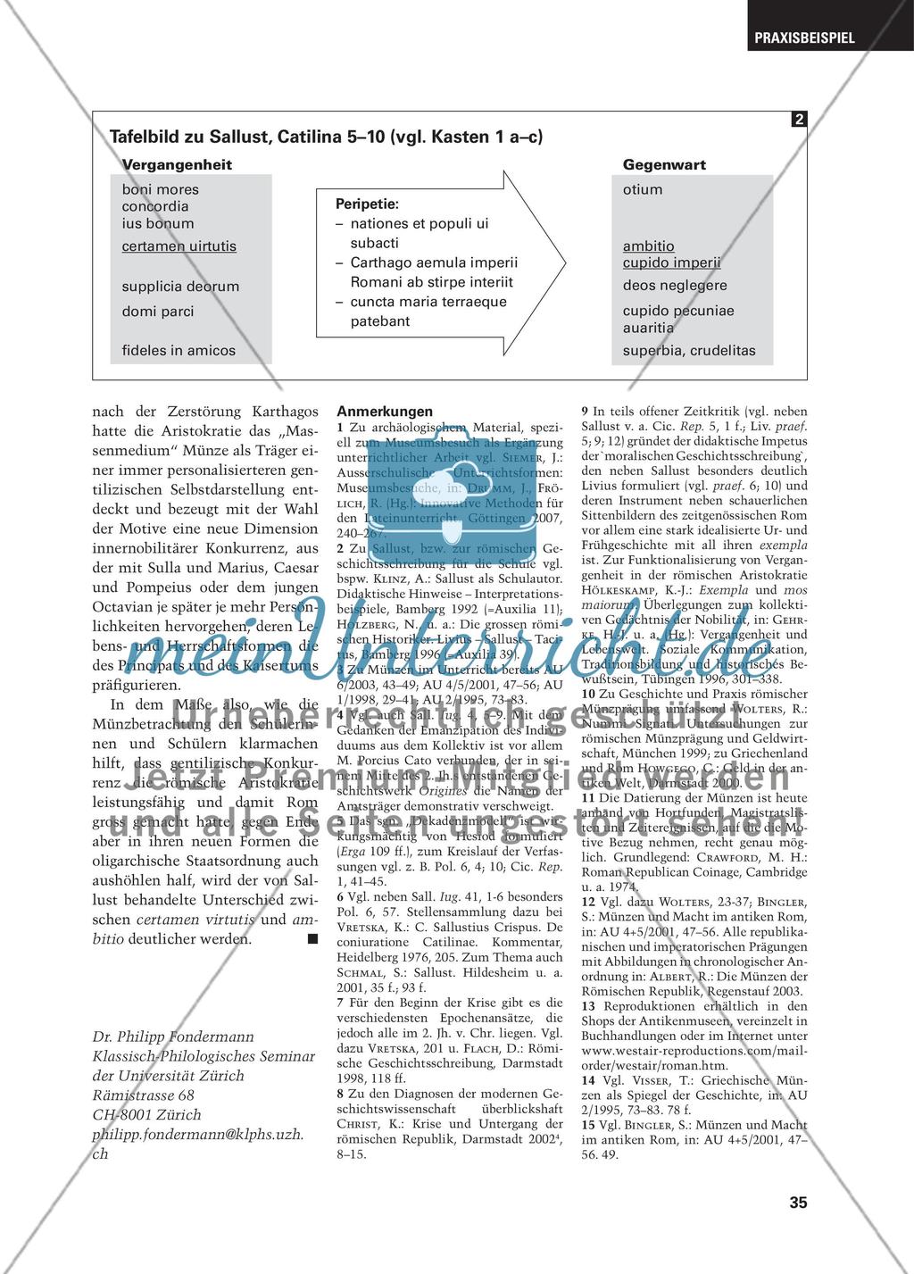 pecunia materies omnium malorum - Die Entsolidarisierung der Aristokratie in der Coniuratio Catilinae und der spätrepublikanischen Denarprägung Preview 4