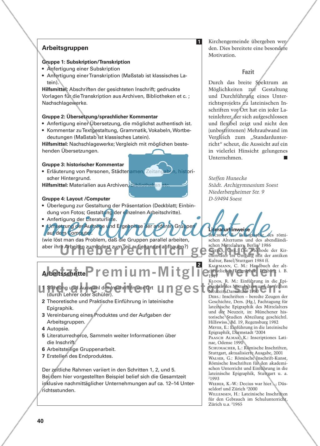 Lateinische Inschriften vor Ort Preview 3