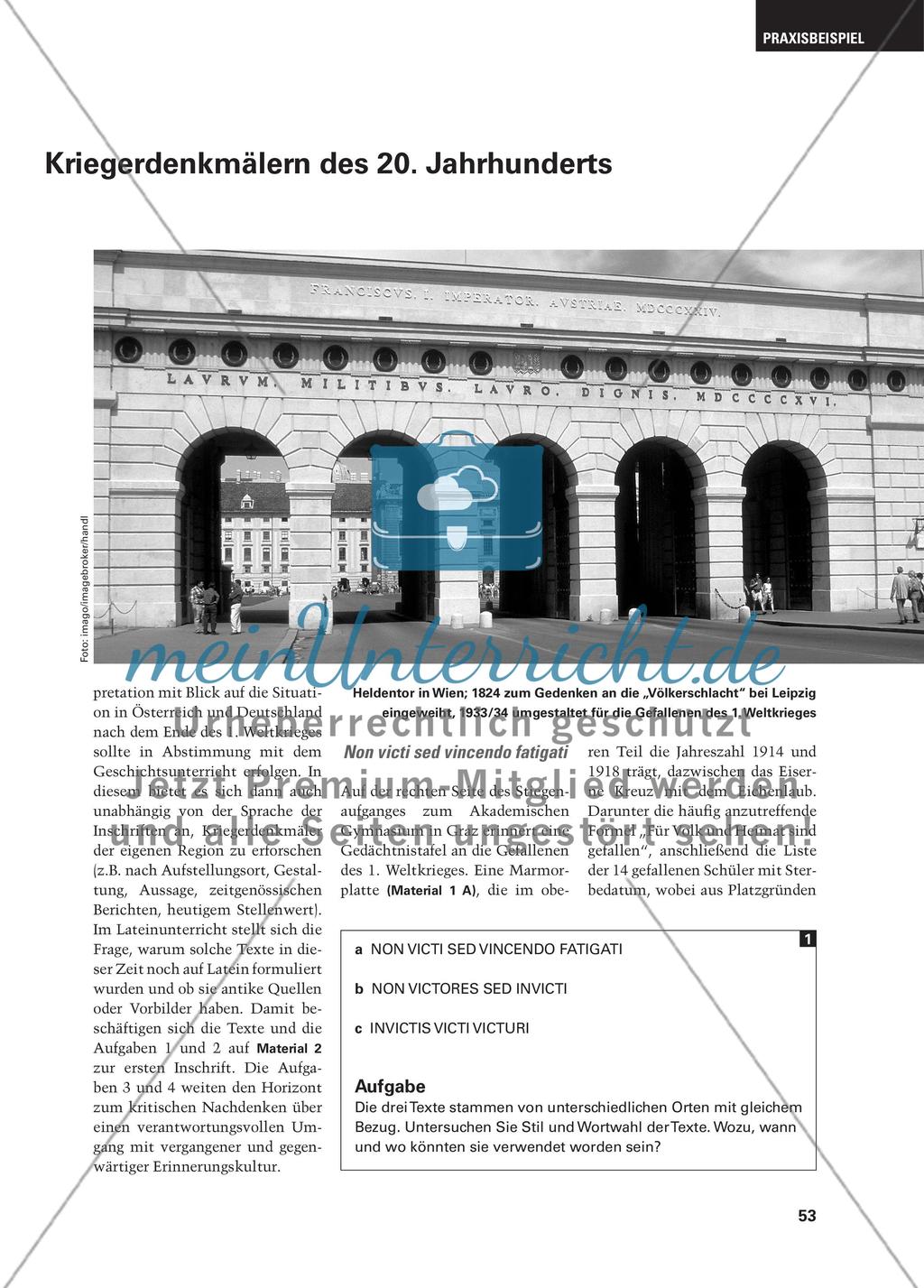 Antikenrezeption in Inschrift und Gestaltung von Kriegerdenkmälern der Neuzeit Preview 2