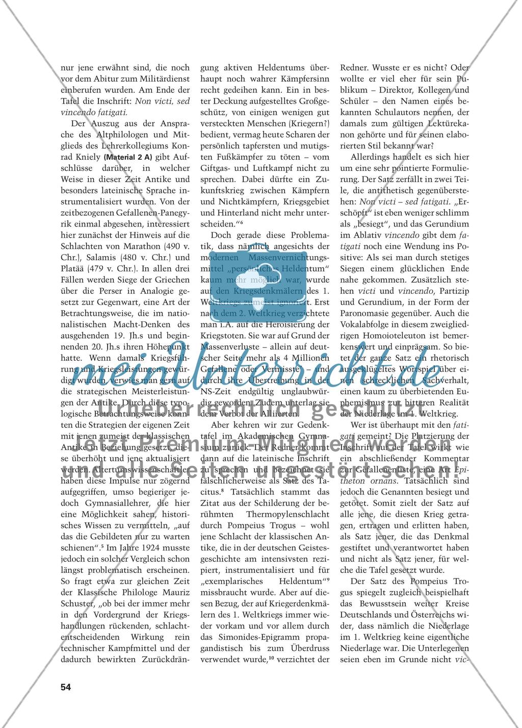 Antikenrezeption in Inschrift und Gestaltung von Kriegerdenkmälern der Neuzeit Preview 3