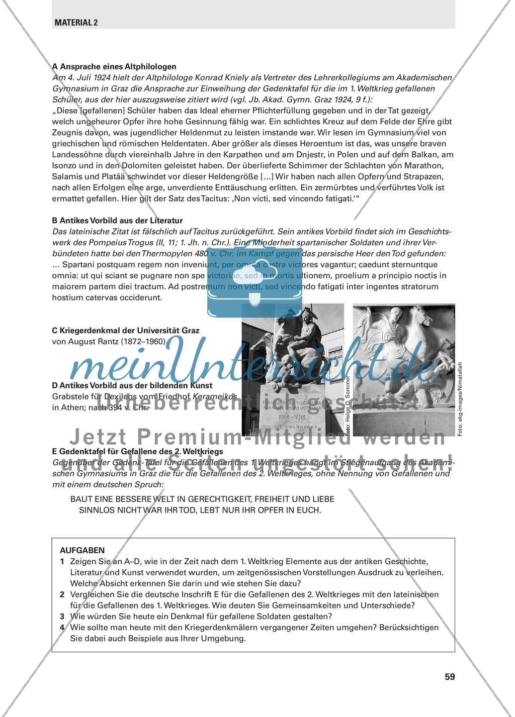 Antikenrezeption in Inschrift und Gestaltung von Kriegerdenkmälern der Neuzeit Preview 8