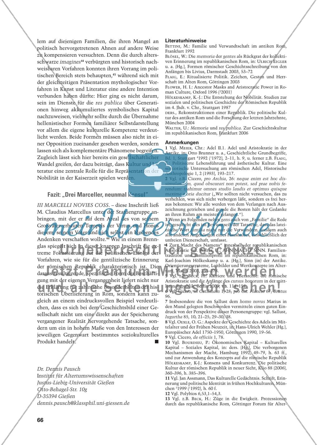 Hereditas gloriae - Die Erinnerung an die Vorfahren in der römischen Republik Preview 7
