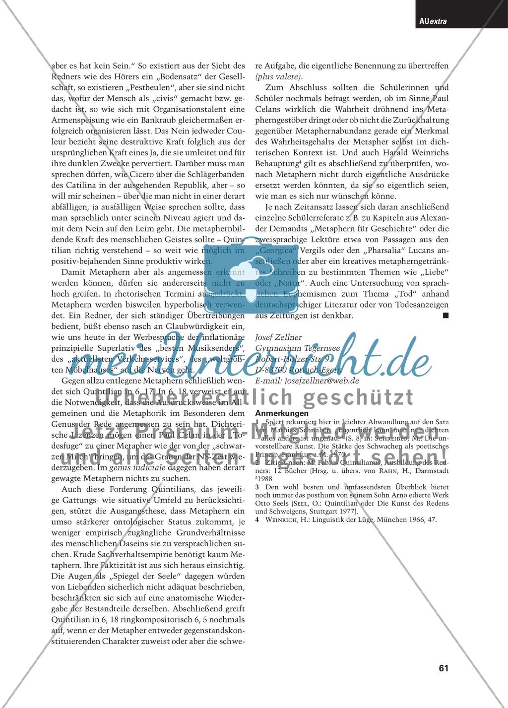 Die Metapher: Unpräzise Geschwätzigkeit oder ontologische Realität? Preview 8